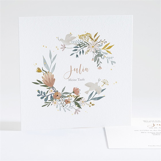 Einladung Taufe Sanfte Poesie - Gold