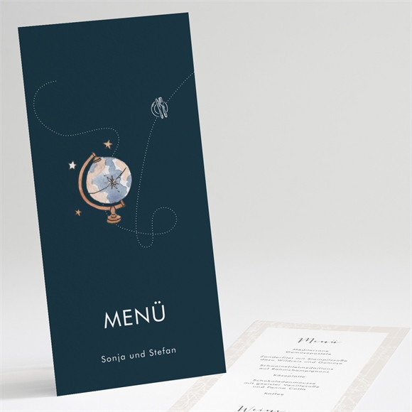 Menükarte Hochzeit Hochzeitsreise ref.N221232