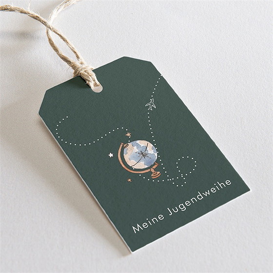 Geschenkanhänger Jugendweihe reisepass zur jugendweihe