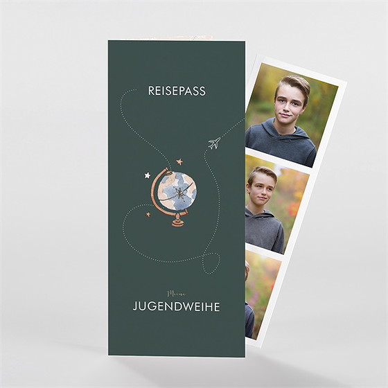 Einladungskarte Jugendweihe reisepass zur jugendweihe 2