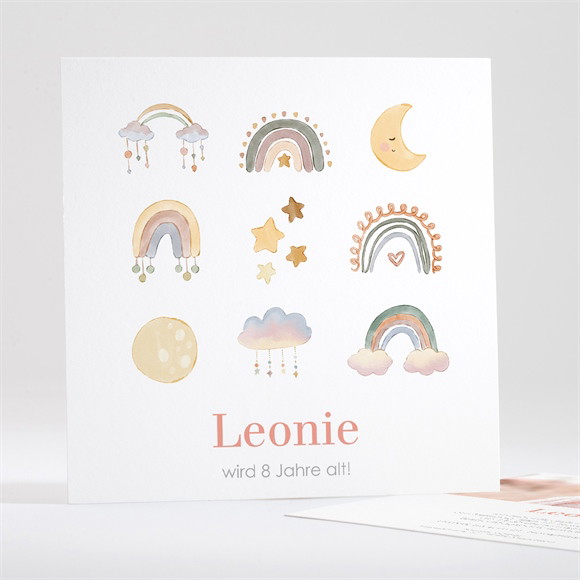 Geburtstagseinladung Süße Regenbogen ref.N351467