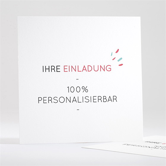 Geburtstagseinladung blanco -13,5x13,5cm (n35158)