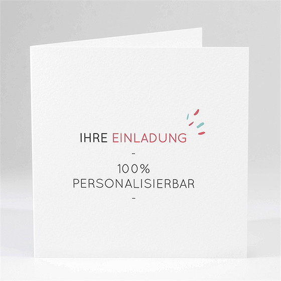 Geburtstagseinladung blanco - 13,5x13,5cm (n451153)