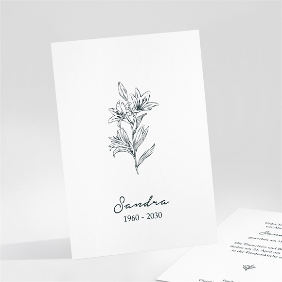 Trauerkarte Stille Hommage ref.N251111