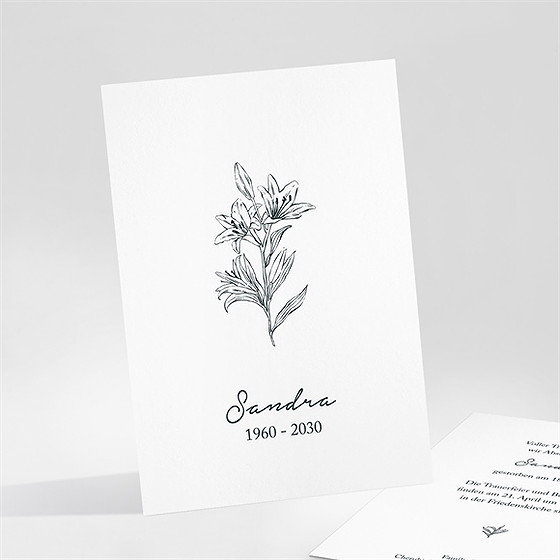 Trauerkarte stille hommage