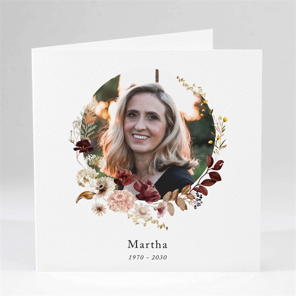 Trauerkarte Aquarellblumen ref.N451577