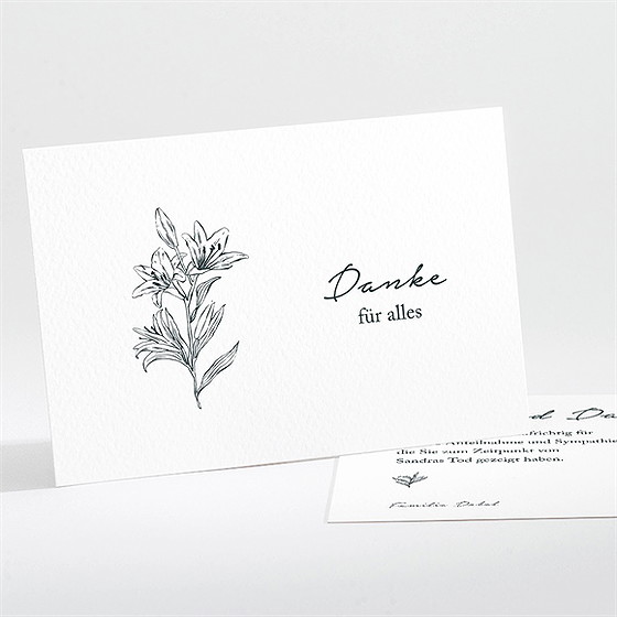 Trauerdanksagung Stille Hommage - Querformat