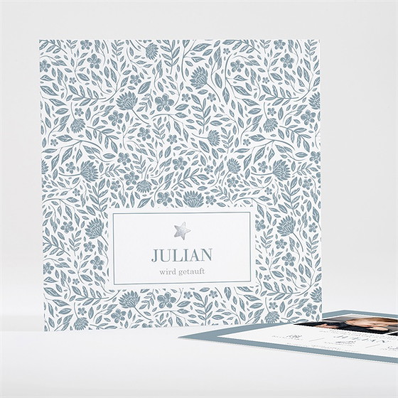 Einladung Taufe Heilige Taufe - Silber