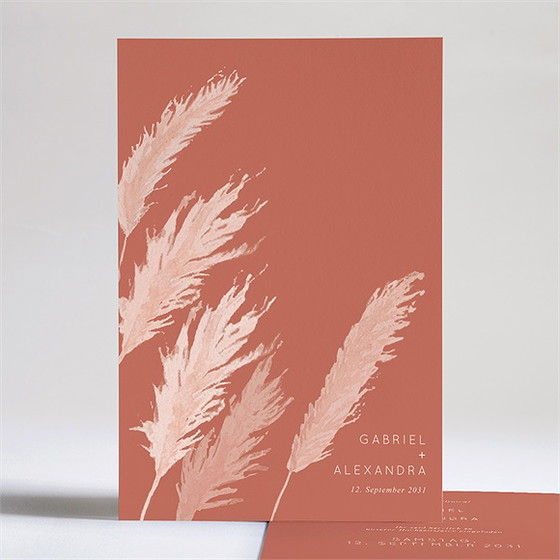 Hochzeitseinladung Pampasgras