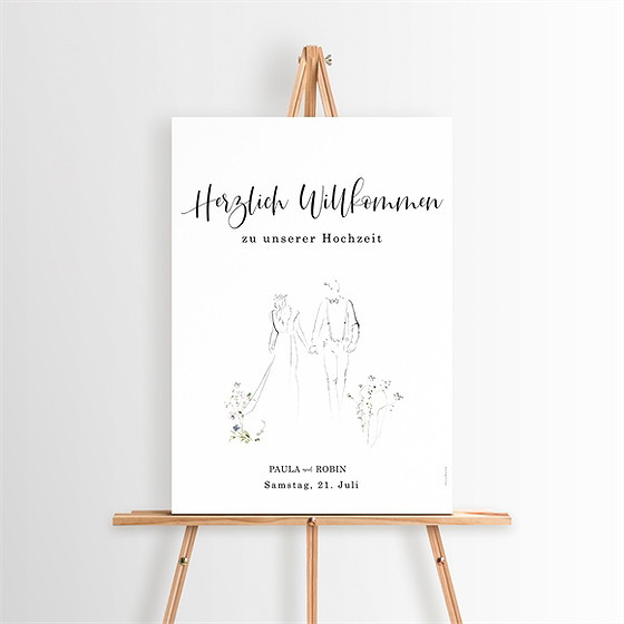 Willkommensschild Hochzeit Zu Zweit