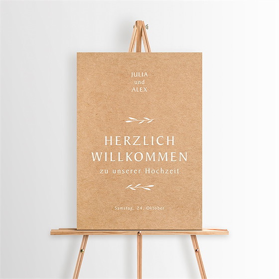 Willkommensschild Hochzeit Boheme Schick