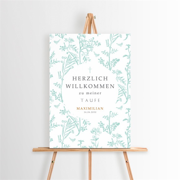 Willkommensschild Taufe Vintage Vogel ref.N260192