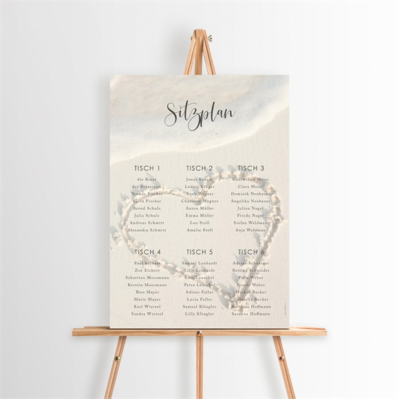 Sitzplan Hochzeit Strandliebe ref.N26077