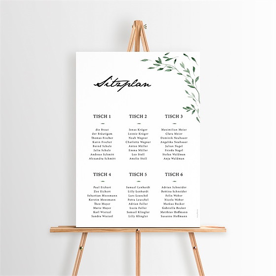 Sitzplan Hochzeit Unter Dem Olivenbaum