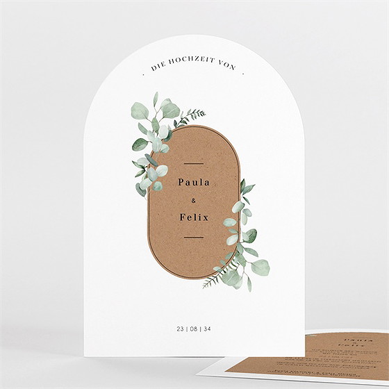 Hochzeitseinladung Blumenverziert