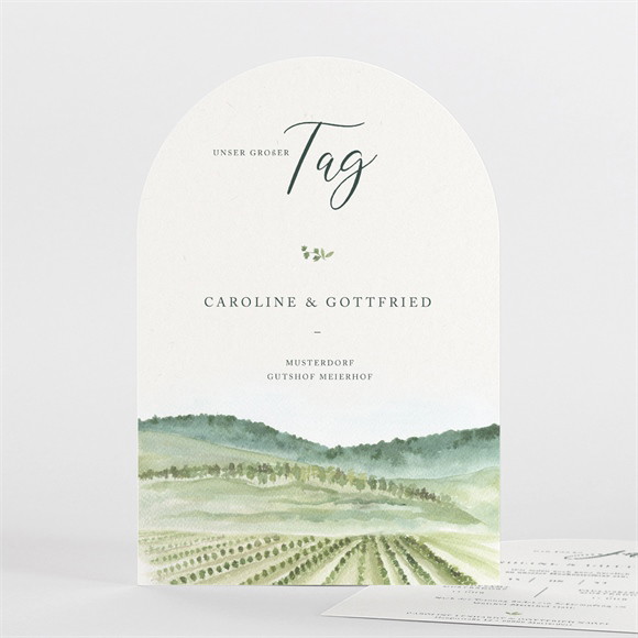 Hochzeitseinladung Weinrebe ref.N27112