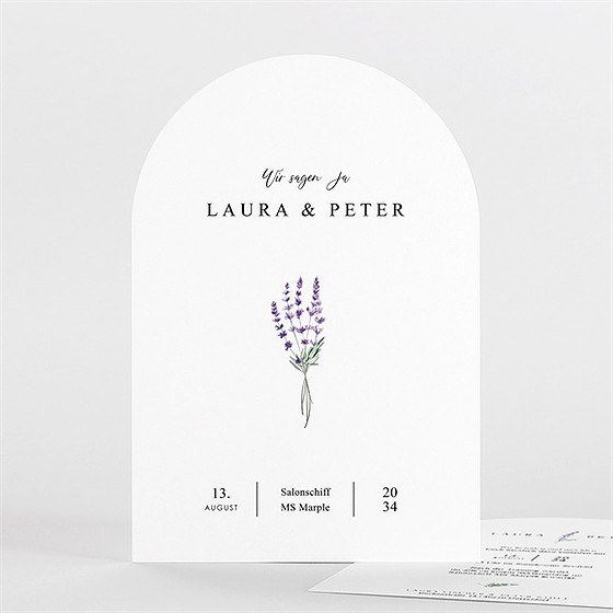 Hochzeitseinladung Lavendel