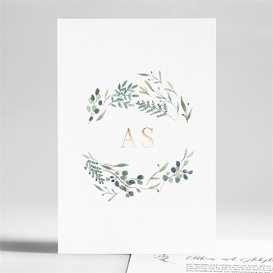 Hochzeitseinladung Fliegende Blätter - Gold