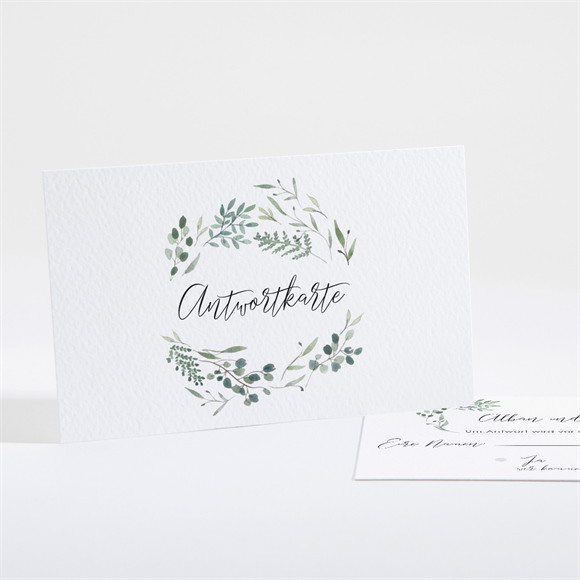 Antwortkarte Hochzeit Fliegende Blätter ref.N161201