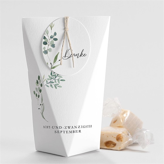 Geschenkbox Hochzeit Fliegende Blätter-Schachtel