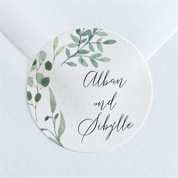 Aufkleber Hochzeit Fliegende Blätter ref.N360246