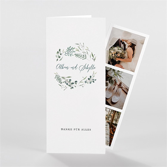 Dankeskarte Hochzeit Fliegende Blätter