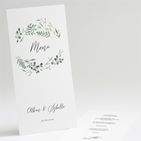 Menükarte Hochzeit Fliegende Blätter ref.N221172