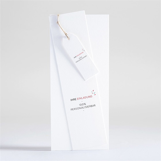 Hochzeitseinladung Blanco 21X9cm (N93160)