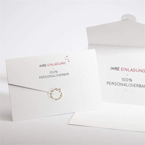 Hochzeitseinladung Blanco - 17,4x11,8cm (N97167) ref.N97167