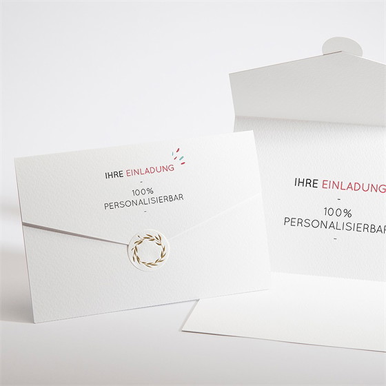 Hochzeitseinladung Blanco - 17,4X11,8Cm (N97167)