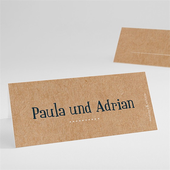 Tischkarte Hochzeit Postkarte