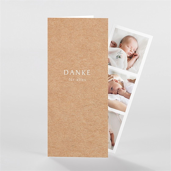 Dankeskarte Geburt Symmetrie