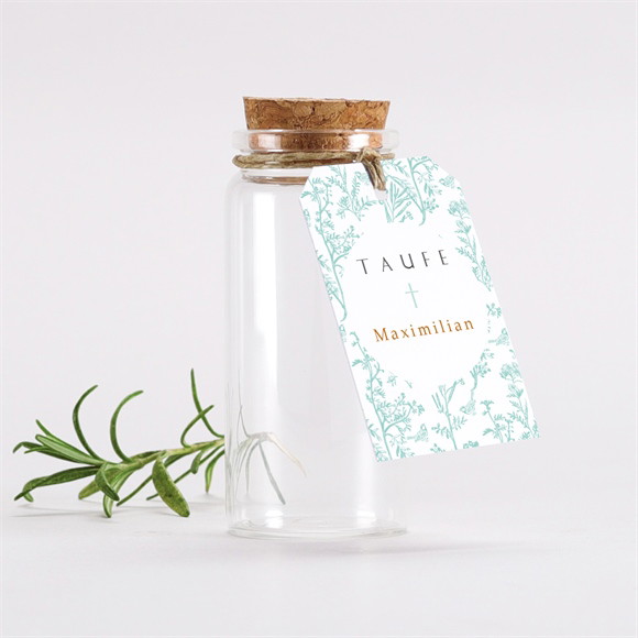 Glasfläschchen mit Korken Taufe Vintage Vogel ref.N291366