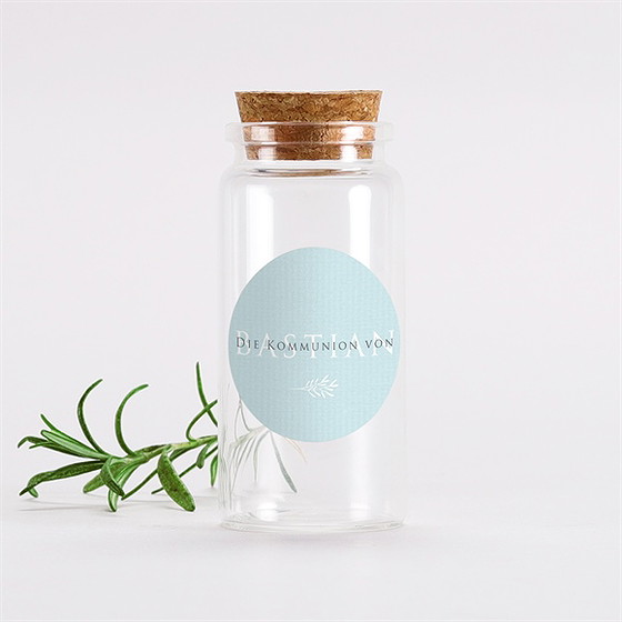 Glasfläschchen Mit Korken Kommunion Inbrunst - Sticker