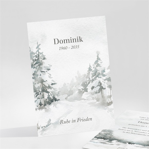Trauerkarte Verschneite Landschaft ref.N251114