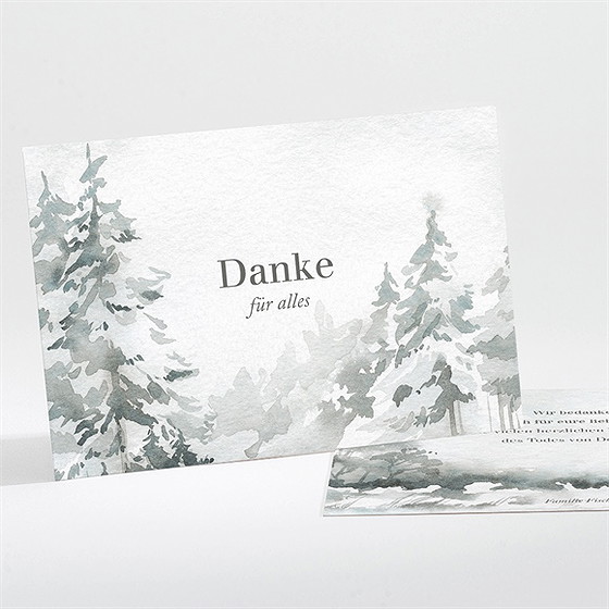 Trauerdanksagung Verschneite Landschaft - Quer