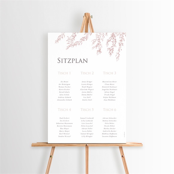 Sitzplan Hochzeit Goldene Weide ref.N26089