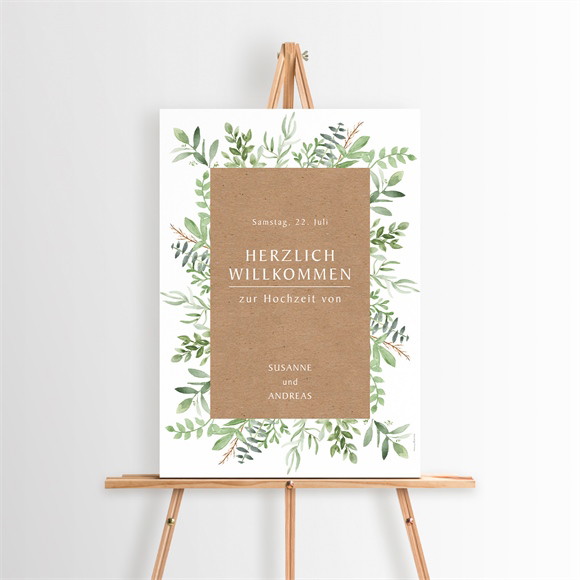 Willkommensschild Hochzeit Frühlingsgrün ref.N260145