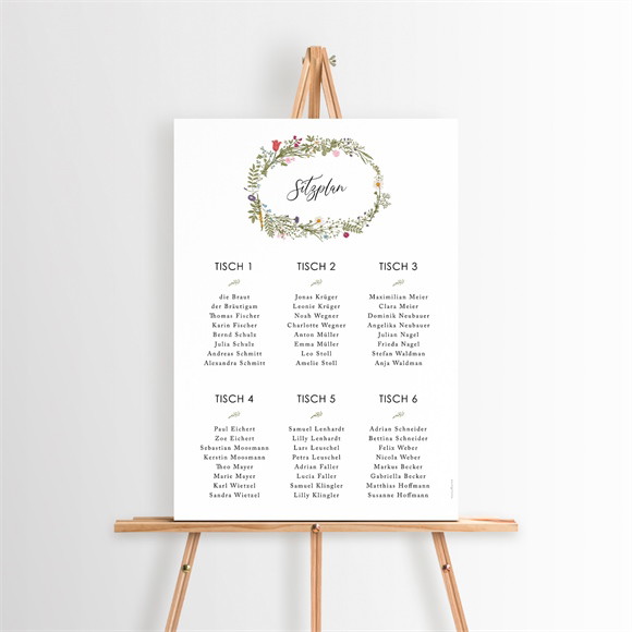 Sitzplan Hochzeit Gravur mit ländlichem Motiv ref.N26095