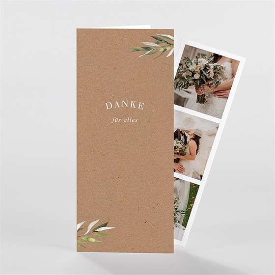 Dankeskarte Hochzeit Provence - Fotostreifen