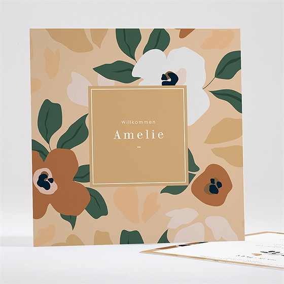 Geburtskarte vintageblumen