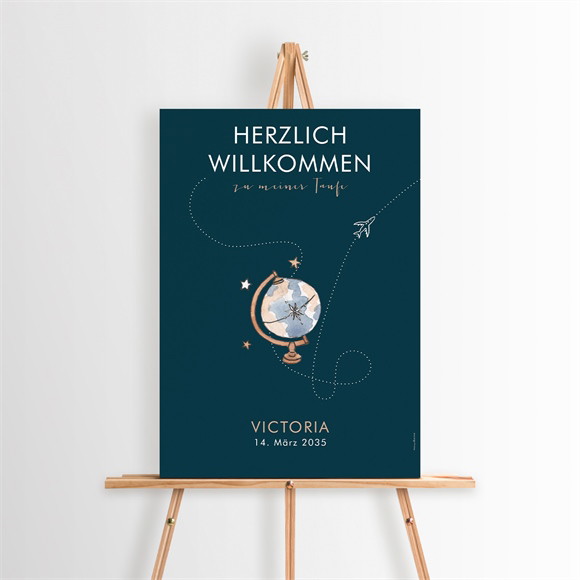 Willkommensschild Taufe Reisepass zur Taufe ref.N260361