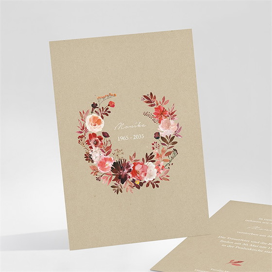 Trauerkarte Herbstblumen