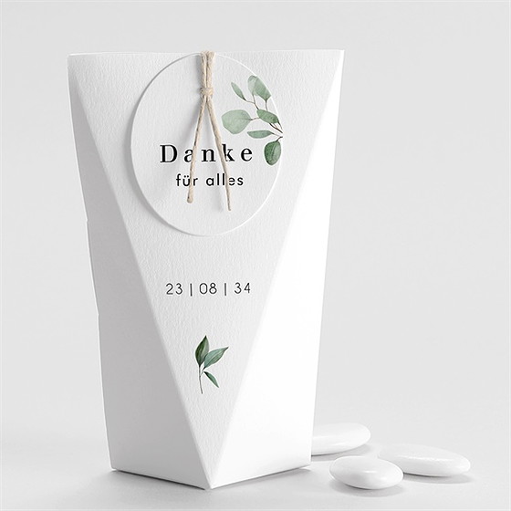 Geschenkbox Hochzeit Blumenverzier - Schachtel