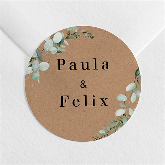 Aufkleber Hochzeit blumenverziert