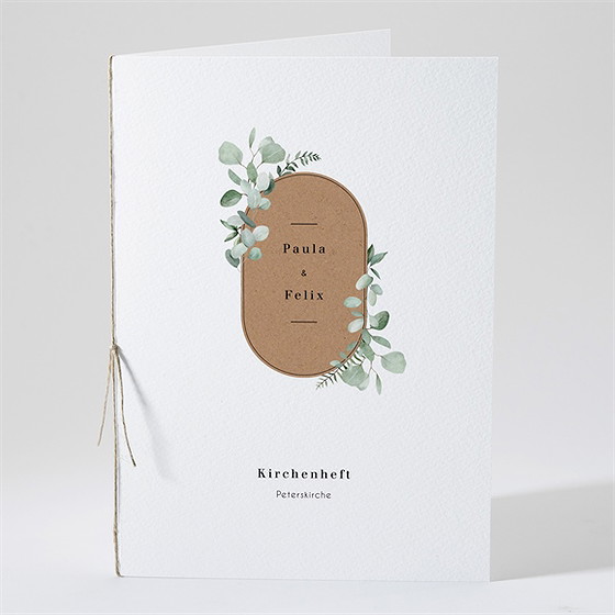 Kirchenheft Hochzeit blumenverziert