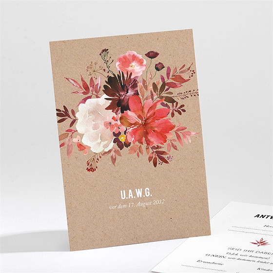 Antwortkarte Hochzeit Floral