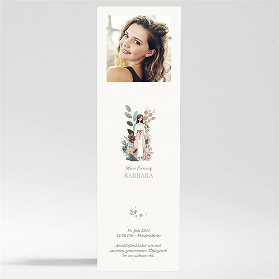 Einladungskarte Firmung Schöne Frau - Magnet