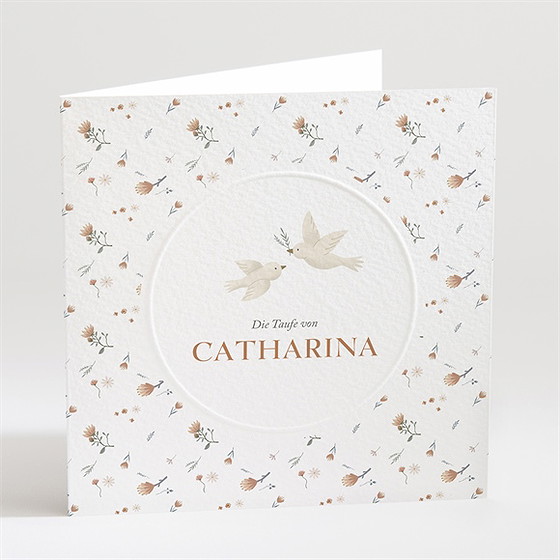 Einladung Taufe zarte tauben