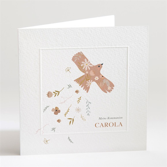 Einladung Kommunion Flieg Taube - Prägung ref.N451597